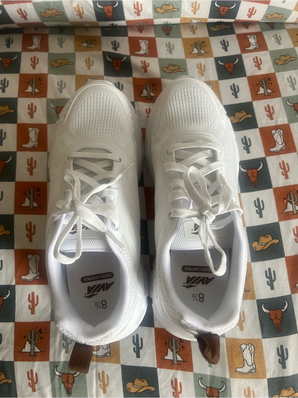 Avia White Athletic Lace-Up Sneakers